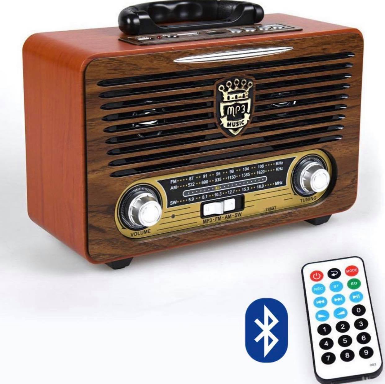 Bluetooth Zvučnik FM Radio + USB Retro NOVO - bluetooth zvučnik radio