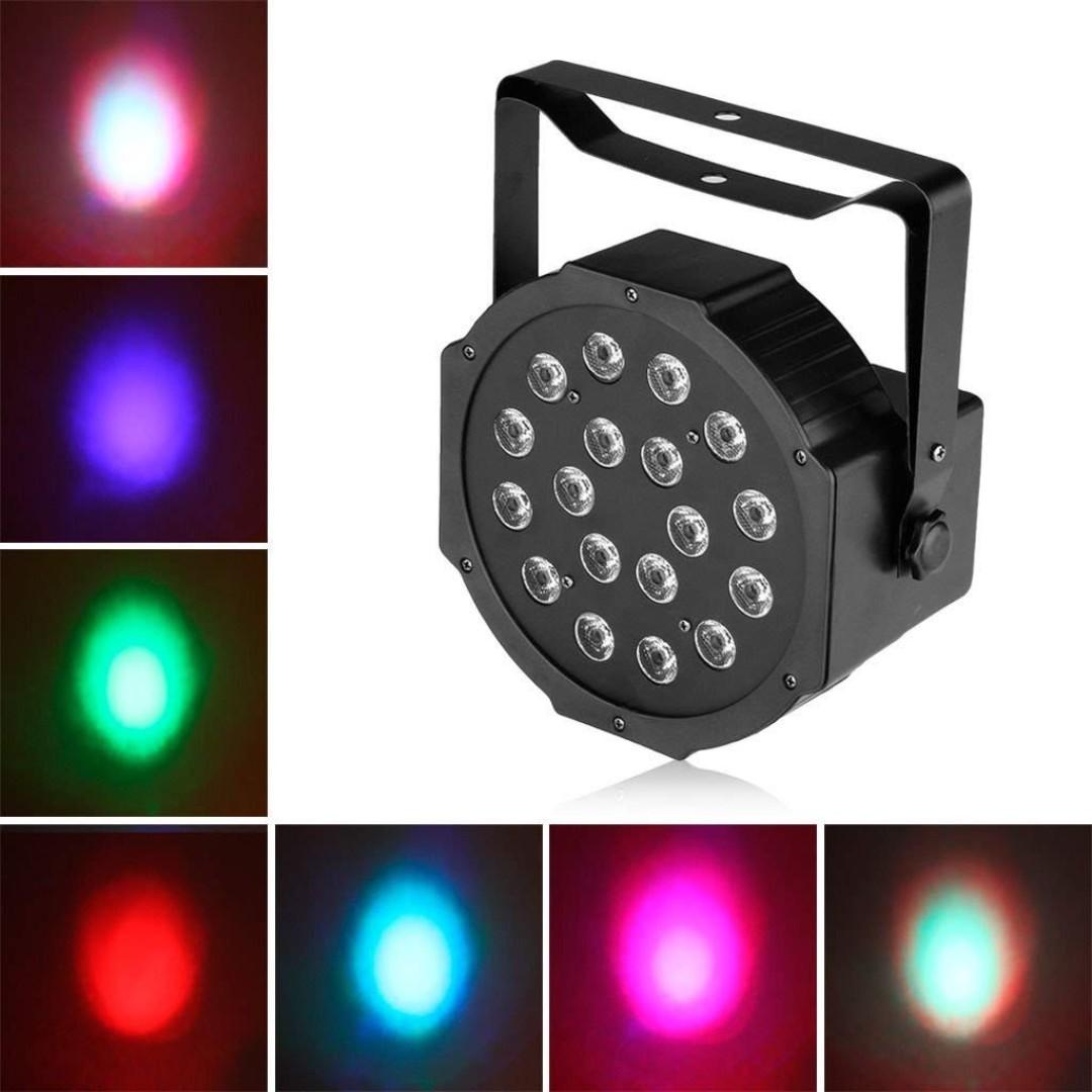 Mini Flat Par Light RGB Reflektor – 18 LED - RGB LED reflektor