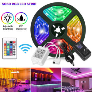 RGB 5050 LED SILIKONSKA traka kontroler i daljinski 5m - RGB LED traka