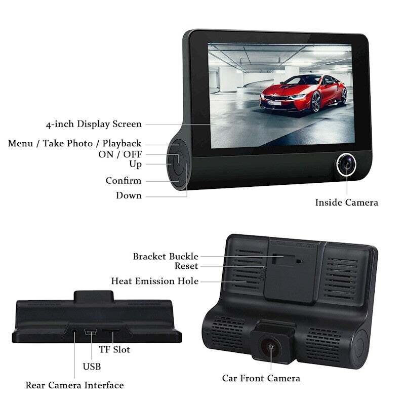 Auto Kamera – 3 Objektiva Za Snimanje 4.0 inch-a 6