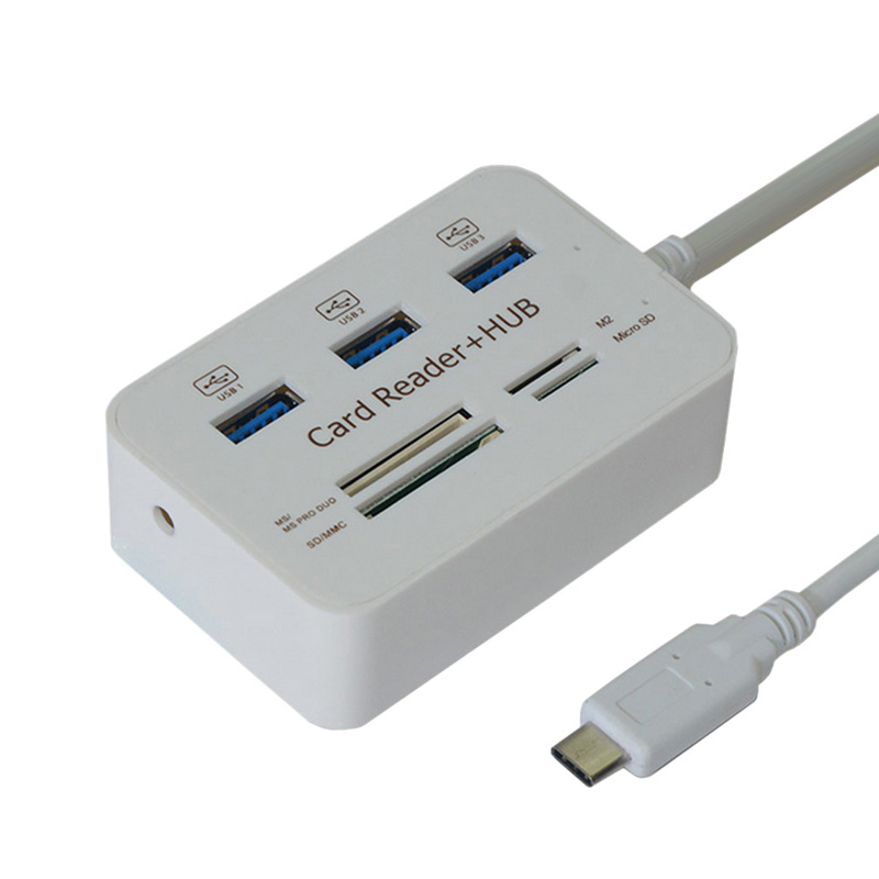 Čitač kartica 3 USB 2.0 Hub SD MicroSD MS M2 2