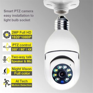 Rotirajuća PTZ IP Wifi Kamera Sa E27 Grlom - wifi kamera sa e27 grlom
