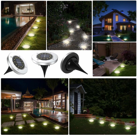 Baštenske solarne disk ubodne lampe 4 kom – Disk Lights 3