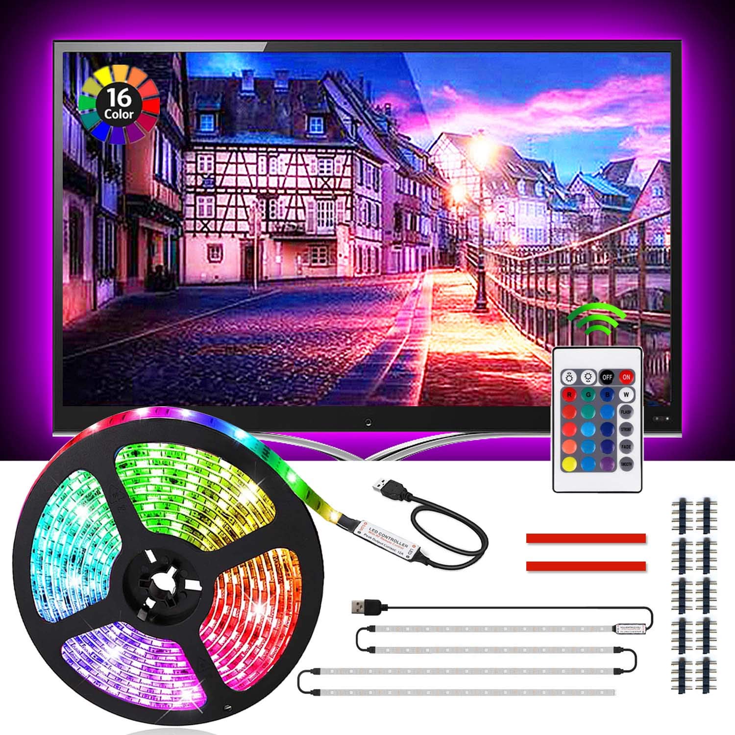 RGB Led Traka 5M USB 2