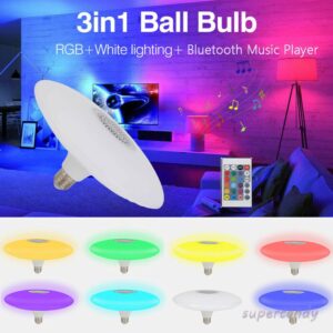 RGB Bluetooth Zvučnik-Sijalica 48W (Plafonjera) - rgb bluetooth sijalica