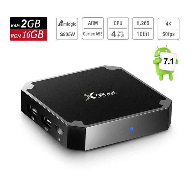X96 Mini TV Box Android Amlogic S905W Quad Core WiFi HD 2G+16G 4K Player 2