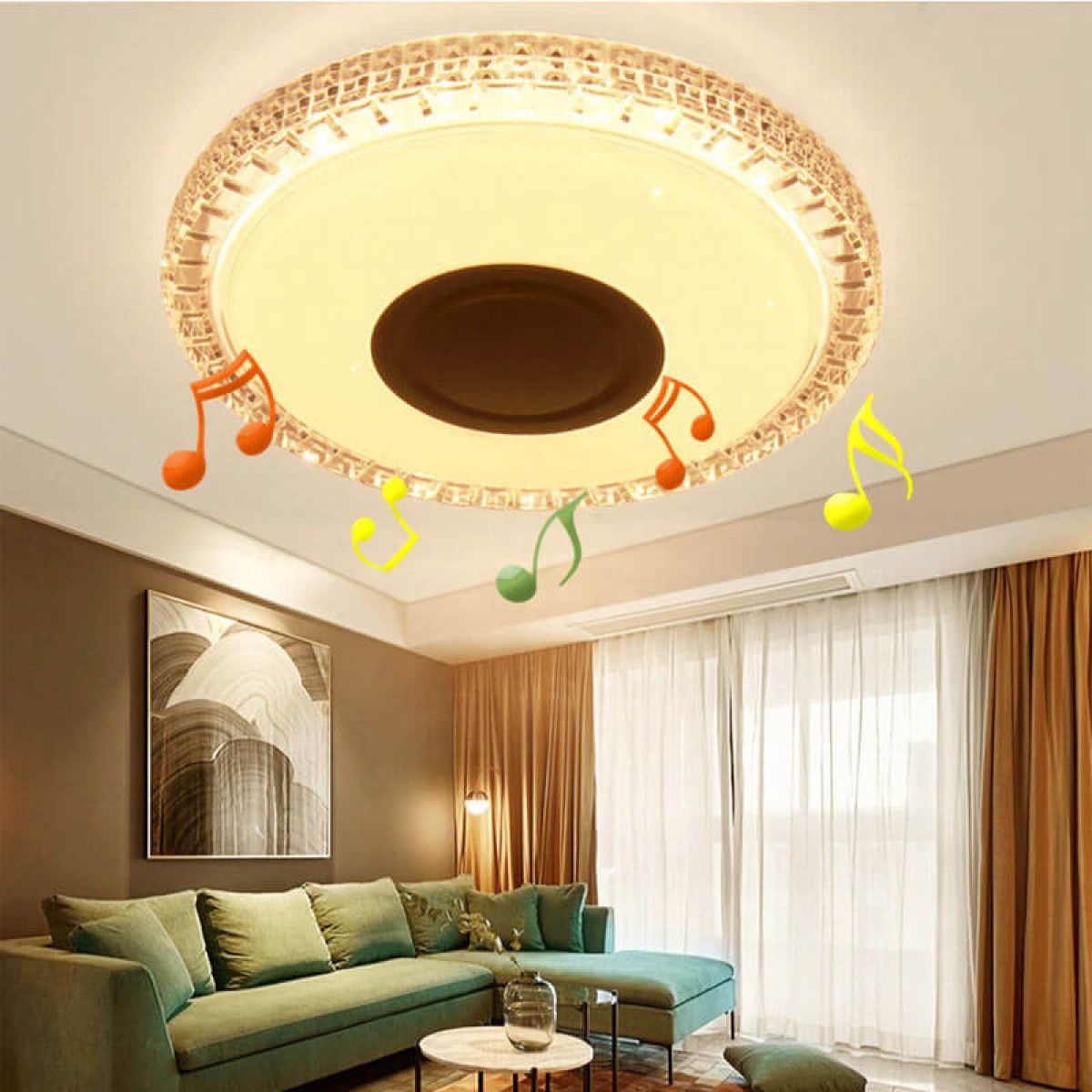 Led RGB Plafonjera Sa Bluetooth Zvučnikom 24/36W 2