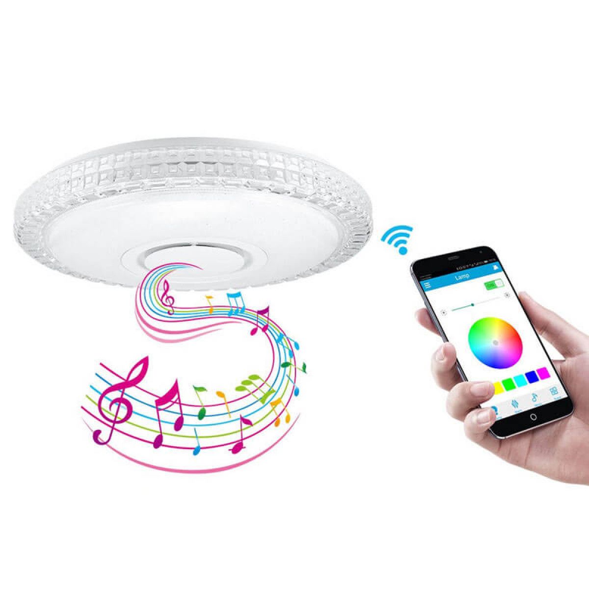 Led RGB Plafonjera Sa Bluetooth Zvučnikom 24/36W 3