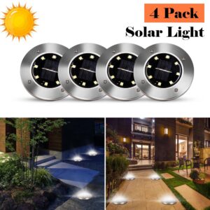 Baštenske solarne disk ubodne lampe 4 kom – Disk Lights - solarne baštenske lampe