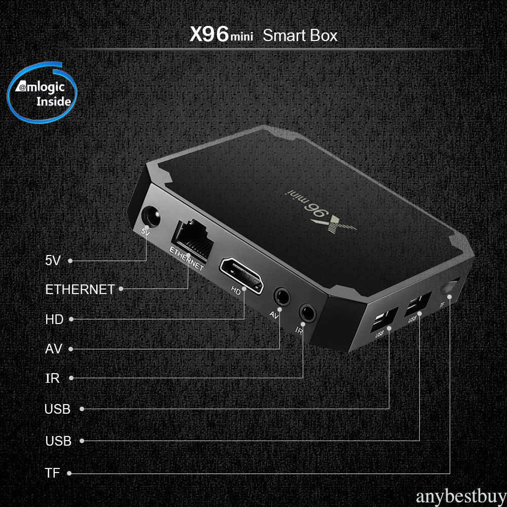 X96 Mini TV Box Android Amlogic S905W Quad Core WiFi HD 2G+16G 4K Player 4